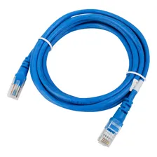 10 Pç Cabo Rede Patch Cord Cat5e Azul FlexĂvel Rede Utp 2,5m Foto mini 2