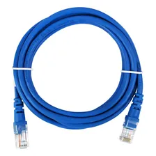 10 Pç Cabo Rede Patch Cord Cat5e Azul FlexĂvel Rede Utp 2,5m Foto mini 1
