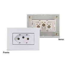 10 Pç Tomada P/ Moveis Margirius 2p T Branca 10a 250v Nbr Cor Branco Foto mini 4