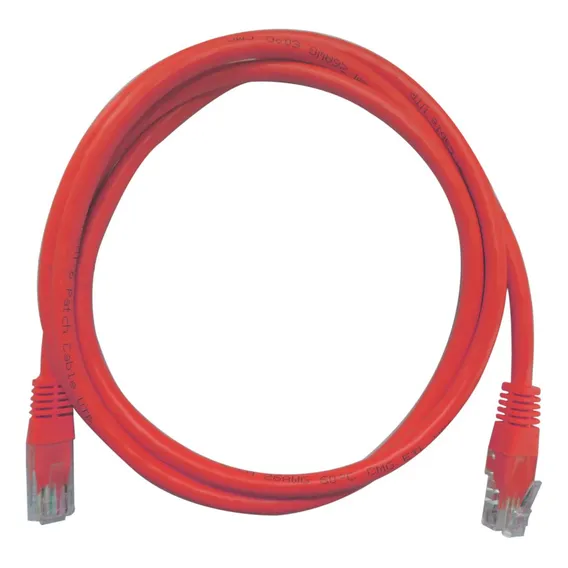 10 Pçs Patch Cord Cat6 Vermelho Cabo Rede Utp FlexĂvel 1,5m Foto 1
