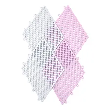 10 Pçs Tapete Estrado Pvc Antiderrapante Piso Para Box Canil Cor Rosa/branco Foto mini  2