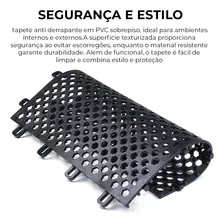 10 Pçs Tapete Estrado Pvc Antiderrapante Piso Para Box Canil Triboshop Cor Preto Foto mini 4