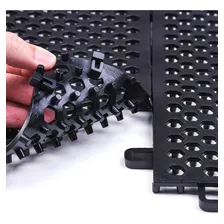 10 Pçs Tapete Estrado Pvc Antiderrapante Piso Para Box Canil Triboshop Cor Preto Foto mini  3