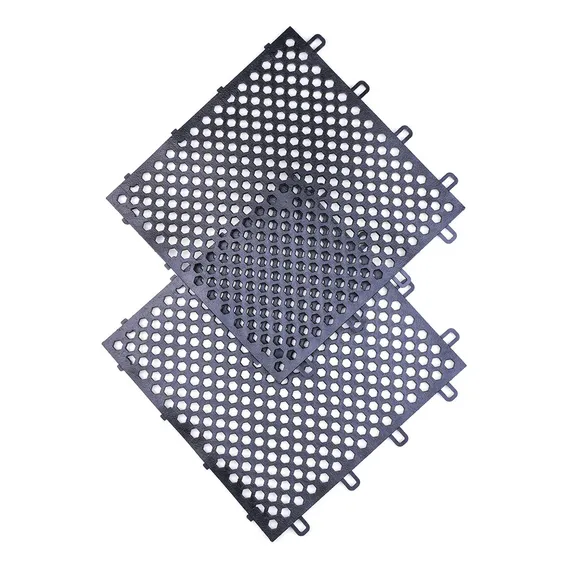 10 Pçs Tapete Estrado Pvc Antiderrapante Piso Para Box Canil Triboshop Cor Preto Foto 1