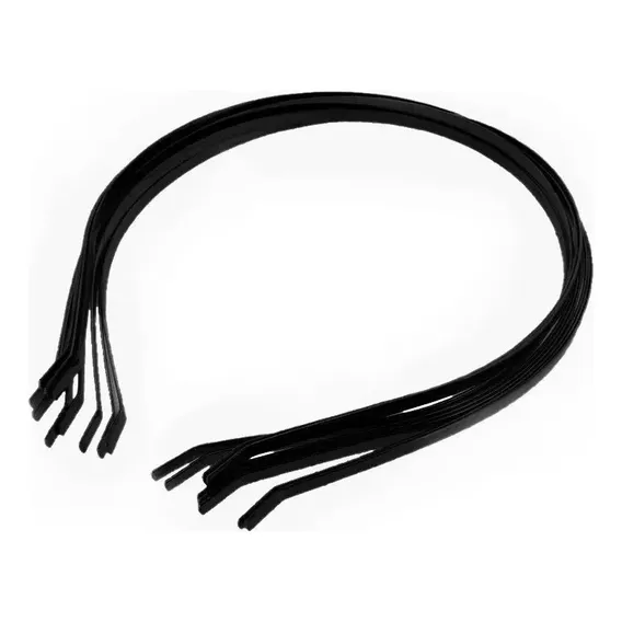 10 Pçs Tiara De Metal P/ Tubos De Strass Preto 5mm Foto 1