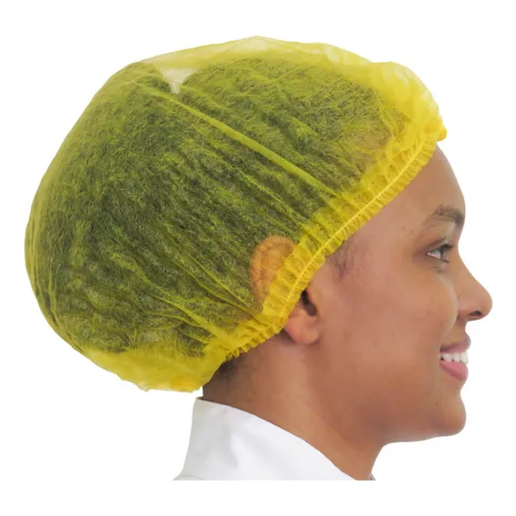 10 Pct Toucas Sanfonada Amarela Descartável Dejamaro C/100un Cor Amarelo Foto 1