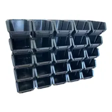 10 Peças Caixa Bin Organizadora Plástica Gaveteiro Nº5 Preto Foto mini 1