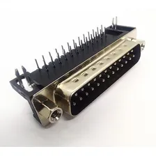 10 Peças - Conector Db25 Macho 90 Graus Solda Placa Foto mini 3