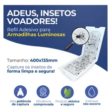 10 Peças Refil 400x135mm Armadilha Pega Mata Mosca Mosquito Foto mini  2