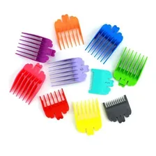 10 Pentes Guia + 2 Pentes Disfarce Profissional Wahl Kemei Cor Colorido Foto mini 2