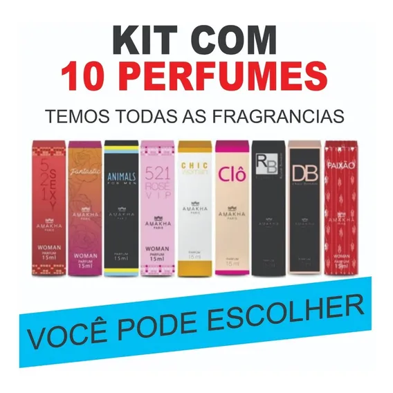 10 Perfumes 15ml Amakha Paris - Ultimas Unidades Aproveita Foto 1