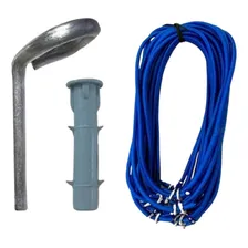 10 Pinos Aluminio Com Extensor Fixação Capa Lona Em Piscina Foto mini  2