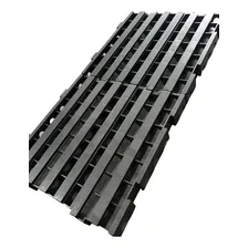 10 Pisos - Pallet Estrado Plástico 4,5 X 40x40 Modular Piso Cor Preto Foto mini  3