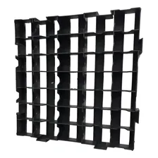 10 Pisos - Pallet Estrado Plástico 4,5 X 40x40 Modular Piso Cor Preto Foto mini 2