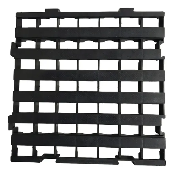 10 Pisos - Pallet Estrado Plástico 4,5 X 40x40 Modular Piso Cor Preto Foto 1