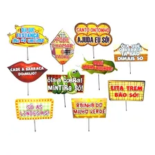 10 Placas Divertidas Festa Junina Decoração Arraiá Roça Foto Foto  mini 1
