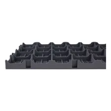 10 Placas Sanitárias Para Cães E Gatos Pallet Piso Plástico Cor Preto 50X25X2,5 CM Foto mini 3