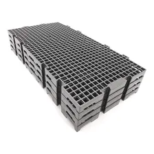 10 Placas Sanitárias Para Cães E Gatos Pallet Piso Plástico Cor Preto 50X25X2,5 CM Foto mini 2