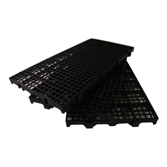 10 Placas Sanitárias Para Cães E Gatos Pallet Piso Plástico Cor Preto 50X25X2,5 CM Foto 1