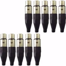 10 Plug Xlr Canon Femea Santo Angelo Sa2x Foto mini 1