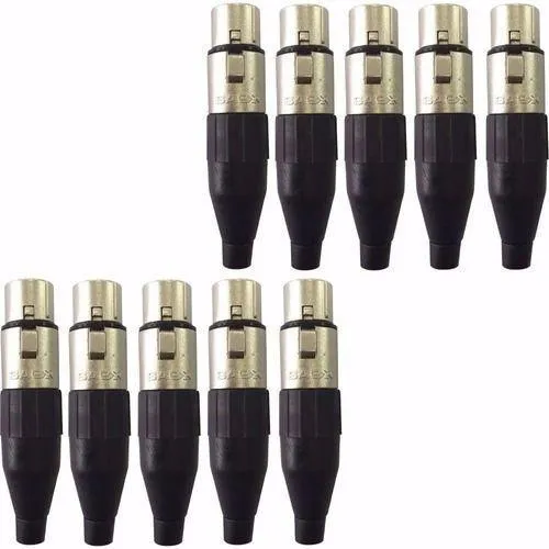 10 Plug Xlr Canon Femea Santo Angelo Sa2x Foto 1