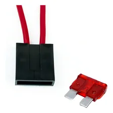 10 Porta FusĂvel Lâmina Fio 2,5mm + 10 FusĂvel De 10 Amperes Foto mini 1