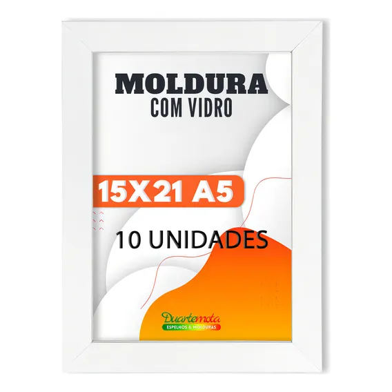 10 Porta Retrato 15x21 Quadro A5 Atacado Foto Moldura Branco Foto 1