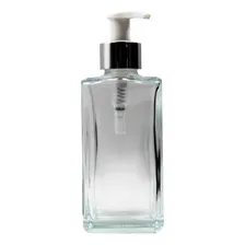 10 Porta Sabonete Liquido Vidro Retangular 250 Válvula Cor Prata Com Bico Branco Foto mini 1