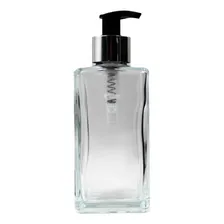 10 Porta Sabonete Liquido Vidro Retangular 250 Válvula Cor Prata Com Bico Preto Foto mini 1