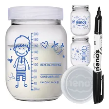 10 Potes De Vidro Armazenar Leite Materno, Graduação 200ml Foto  mini 1