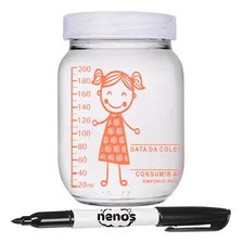 10 Potes De Vidro Armazenar Leite Materno, Graduação 200ml Foto mini 1