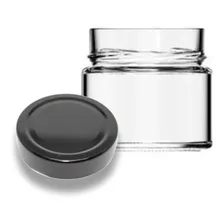 10 Potes Vidro Tampa Preta 210ml Pianezza Foto mini 1