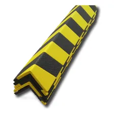 10 Protetores Estacionamento Coluna Garagem Cantoneira Cor Preto / Amarelo Foto mini 1