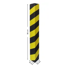 10 Protetores Estacionamento Coluna Garagem Cantoneira Cor Preto / Amarelo Foto mini 2