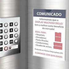 10 Quadro Aviso Multiuso Expositor A4 Dello Display Cristal Foto mini  2
