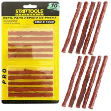 10 Remendos Macarrão Reparo Para Pneu Sem Câmara Carro Moto Foto mini 1