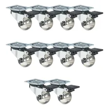 10 Roda RodÃzio Giratório Gel Silicone 35mm Com Trava Mixso Foto mini 1