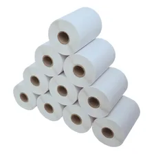 10 Rolos Etiqueta 100x150 Couchê Zebra Argox Elgin Cor Branco Foto mini 1