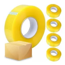 10 Rolos Fita Adesiva Durex Embalagem Rolo Transparente 500m Cor Amarelo Foto mini  2