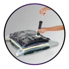 10 Saco Guarda Roupa Mala A Vácuo 50x60cm + Bomba Sucção Foto mini  2