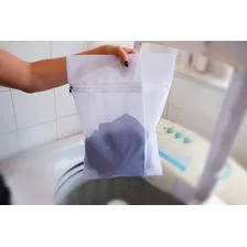 10 Saco Para Lavar Roupa Intimas/delicadas P Com Zíper 39x29 Foto  mini 1