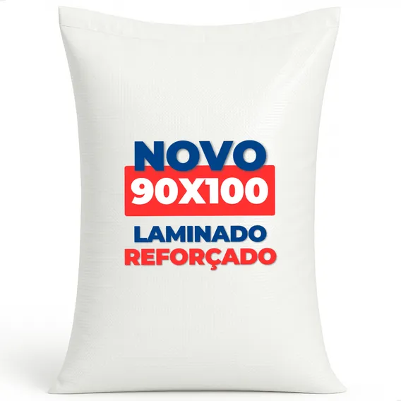 10 Saco Ráfia Grande 90x100 Laminado Entulho Reciclagem Cor Branco Foto 1
