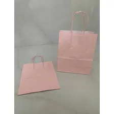 10 Sacolas De Papel Colorida Rosa 13,5x8,00x16,0 Bolsa Festa Foto mini 1