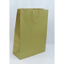 10 Sacolas De Papel P/ Presente 55x40x16cm: Alça De Cordão Cor Ouro Foto mini  2