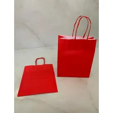 10 Sacolas Depapelcandycolor Vermelha17,5x8,5x21,5bolsafesta Foto mini 1