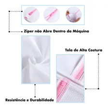 10 Sacos Para Lavar Roupas Delicadas Protege Zíper 40x50cm Foto mini  3
