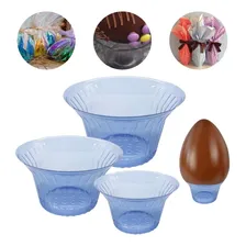 10 Suporte Base Para Ovos Chocolate Páscoa Pequeno Alongado Cor Transparente Foto  mini 1