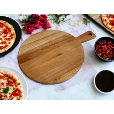 10 Tábua Cortar Servir Pizza Redonda 25 Cm Madeira Premium Foto mini  2