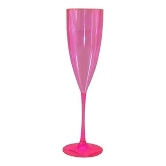10 Taças Champagne Rosa 180ml Foto 1