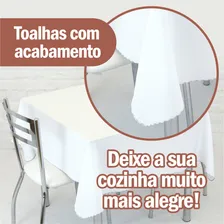 10 Toalha Mesa 4 Cadeira Cozzilar Buffet Festa Casamento Cor Branco Foto mini  2